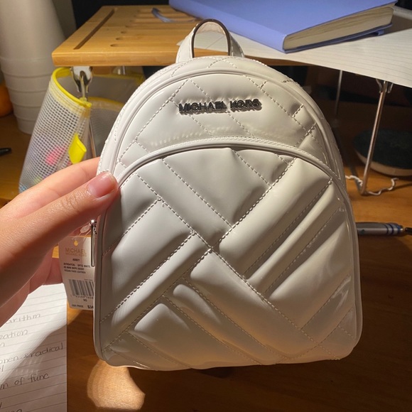 Mini Michael Kors White Backpack